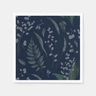 Serviette En Papier Lily de Vallée avec des fougères serviettes ble