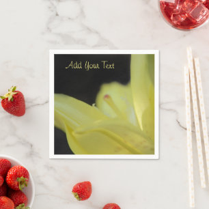 Serviette En Papier Lily jaune par Shirley Taylor
