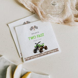 Serviette En Papier Lime Green 4 Wheeler Bike Anniversaire