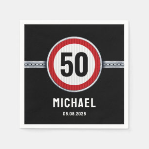 Serviette En Papier Limite de vitesse 50e anniversaire