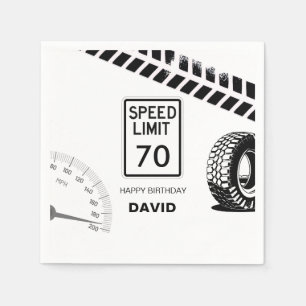 Serviette En Papier Limite de Vitesse Anniversaire Tout Âge 