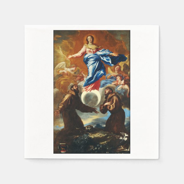 Serviette En Papier L'Immaculée Conception de la Vierge Marie (Devant)
