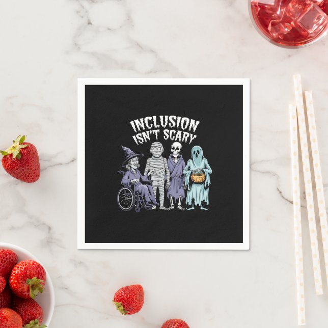 Serviette En Papier L'inclusion drôle n'est pas effrayante Professeur  (En situation)