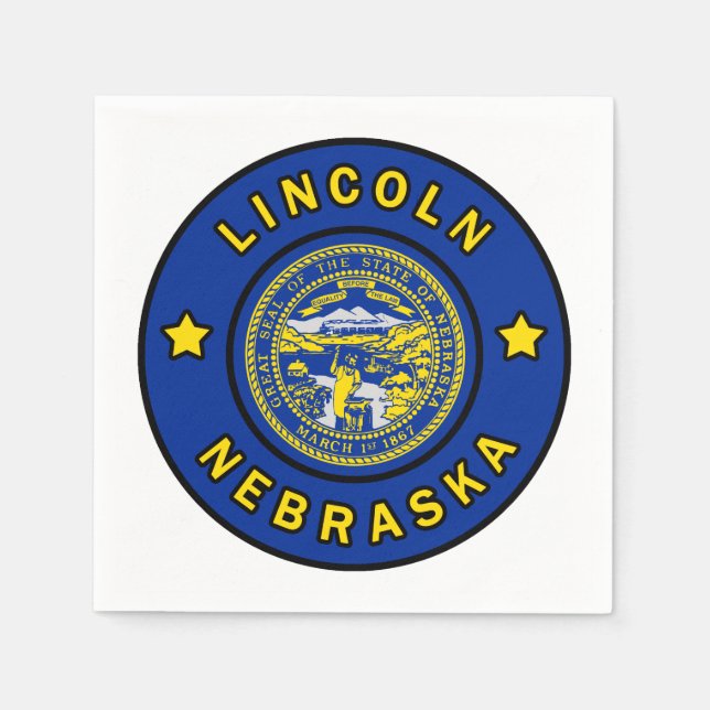 Serviette En Papier Lincoln Nebraska (Devant)