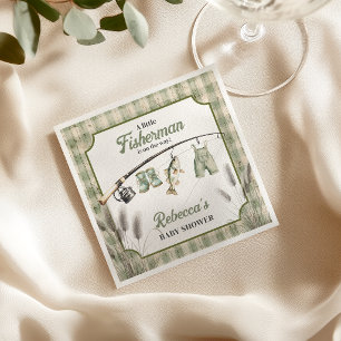 Serviette En Papier Linge de maison à carreaux pour décor de Baby Show
