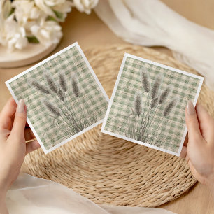 Serviette En Papier Linge de pêcheur à carreaux Shower de bébé pêcheur