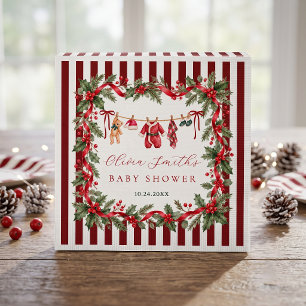 Serviette En Papier Linge rouge Noël Baby Shower