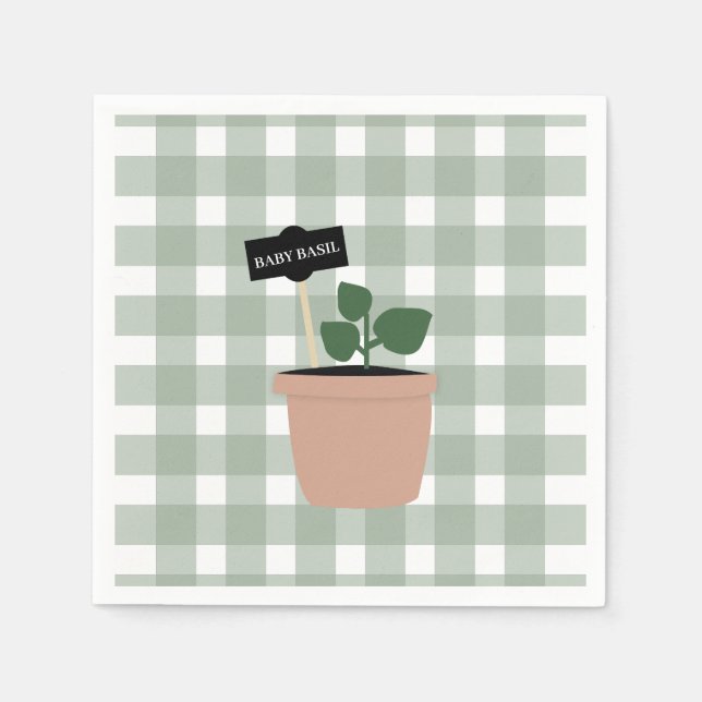 Serviette En Papier Lingettes Bébé Basil (Devant)