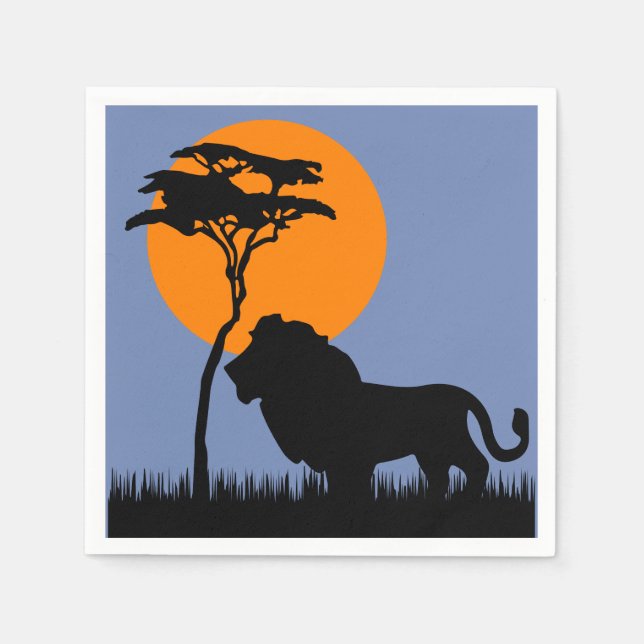 Serviette En Papier Lion (Devant)