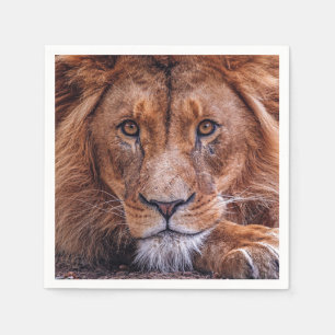 Serviette En Papier Lion africain