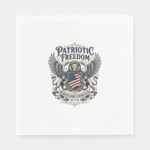 Serviette En Papier Lion Aigle Patriotique Hybride Animal Gardien Patr