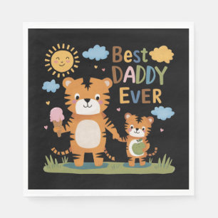 Serviette En Papier Lion Best Daddy Jamais