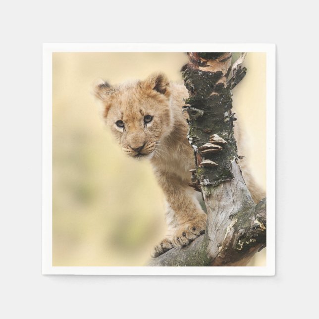 Serviette En Papier Lion Cub (Devant)