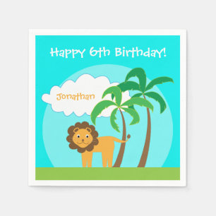 Serviette En Papier Lion dans la fête d'anniversaire de l'enfant Safar