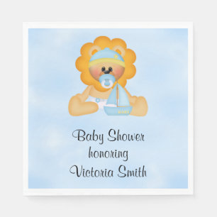 Serviette En Papier Lion de bébé de baby shower