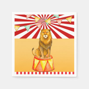 Serviette En Papier Lion de cirque Carnaval Baby Shower Fête d'anniver