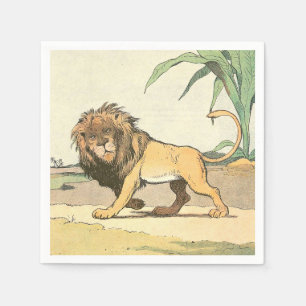 Serviette En Papier Lion de la jungle