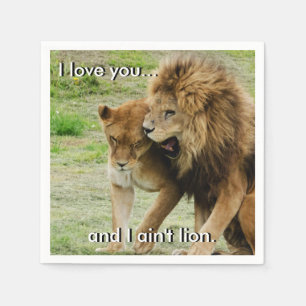 Serviette En Papier Lion et Lion