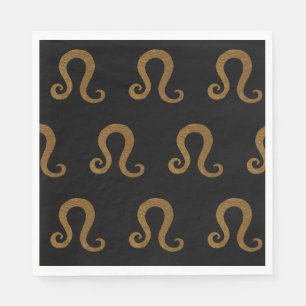 Serviette En Papier Lion Golden Zodiac Astrologie Sign Custom