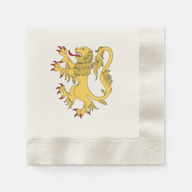 Serviette En Papier Lion Rampant (Devant)