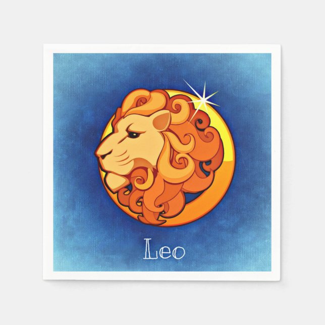 Serviette En Papier Lion_Signe_Zodiac (Devant)