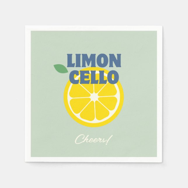 Serviette En Papier Liqueur Limoncello Mint Moderne Maison (Devant)