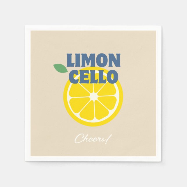 Serviette En Papier Liquor Limoncello Beige Loisirs faits maison (Devant)