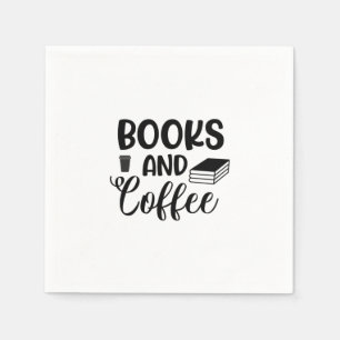 Serviette En Papier Lire des livres d'art et du café