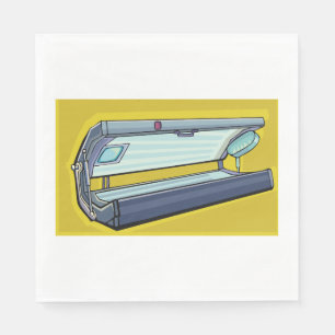 Serviette En Papier Lit de bronzage Spa Rétro