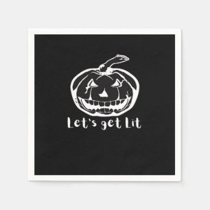 Serviette En Papier Lit Drôle Citrouille Halloween pour une hirondelle