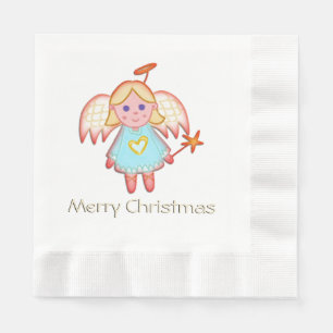 Serviette En Papier Little Angel Joyeux Noël