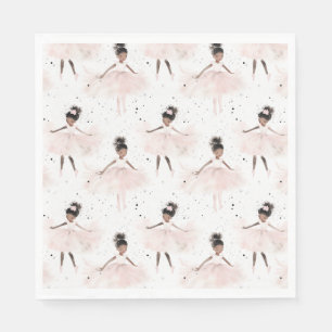 Serviette En Papier Little Ballerina #6 - Black Girl