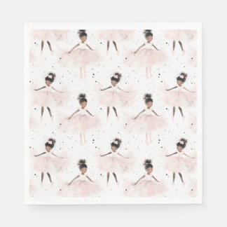 Serviette En Papier Little Ballerina #6 - Black Girl