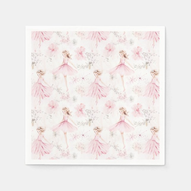 Serviette En Papier Little Ballerina #7 - Blonde Girl (Devant)