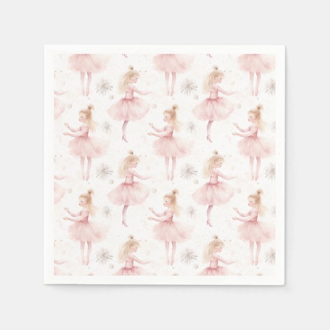 Serviette En Papier Little Ballerina #9 - Blonde Girl (Devant)