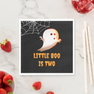 Serviette En Papier Little Boo a deux ans Halloween Mignon 2ème Annive