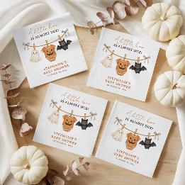 Serviette En Papier Little Boo Baby Shower Personnalisé Halloween