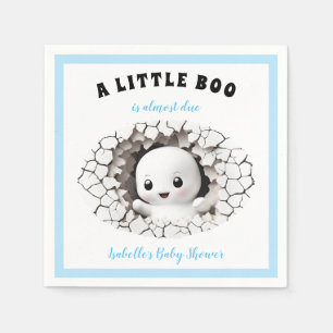 Serviette En Papier Little Boo Ghost Boy Baby shower Blue Napkins