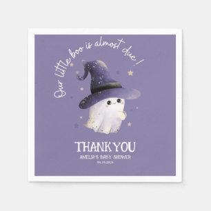 Serviette En Papier Little Boo Halloween fantôme violet baby shower
