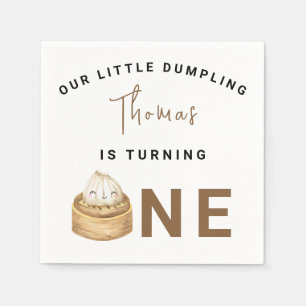 Serviette En Papier Little Chinese dumpling first Birthday Party