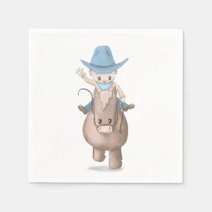 Serviette En Papier Little Cowboy Kids Western Anniversaire Party