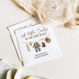 Serviette En Papier Little Cowboy, Western Wild West Rodeo Baby shower