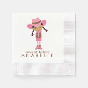Serviette En Papier Little Cowgirl Western fête d'anniversaire