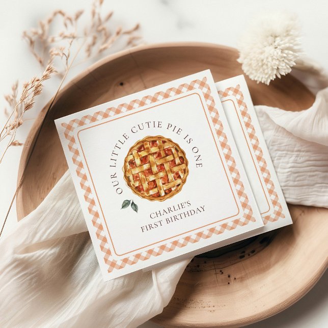 Serviette En Papier Little Cutie Pie Automne 1er Anniversaire (Créateur téléchargé)