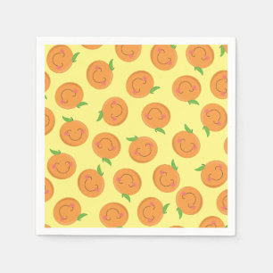 Serviette En Papier Little Cutie Tangerine Baby shower Genre Neutre