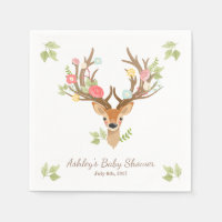 Little Deer Papier Napkin bois Antlers Douche