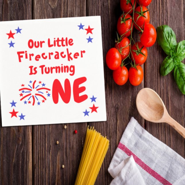 Serviette En Papier Little Firecracker 1er anniversaire (Créateur téléchargé)