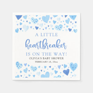 Serviette En Papier Little Heartbreaker Blue Valentine Baby shower