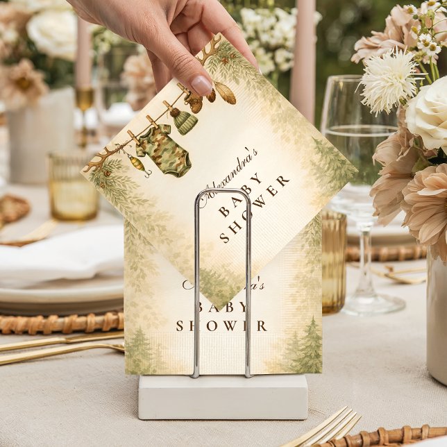 Serviette En Papier Little Hunter Woodland Baby Shower (Créateur téléchargé)