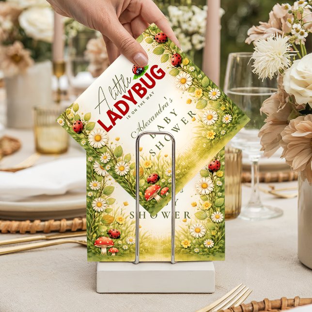 Serviette En Papier Little Ladybug Garden Baby Shower (Créateur téléchargé)